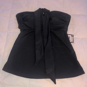 3/$20 Bundle Sale❗️ Black Strapless Padded Swim Tankini Top Sz Small NWT